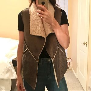 Sanctuary Clothing Los Angeles Brown Sherpa Vest